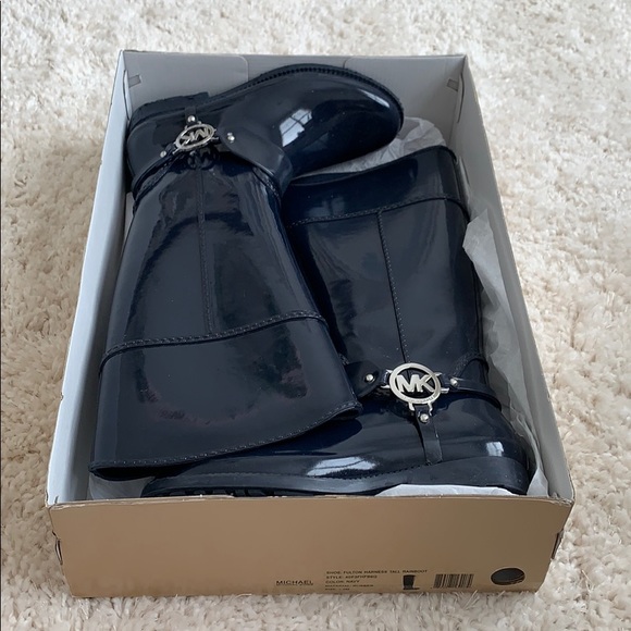 Navy Blue Michael Kors Rain boots - Picture 1 of 6